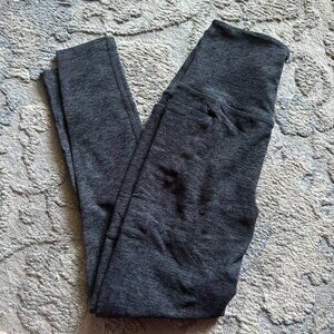 beyond yoga spacedye out of pocket midi high waist legging black charcoal